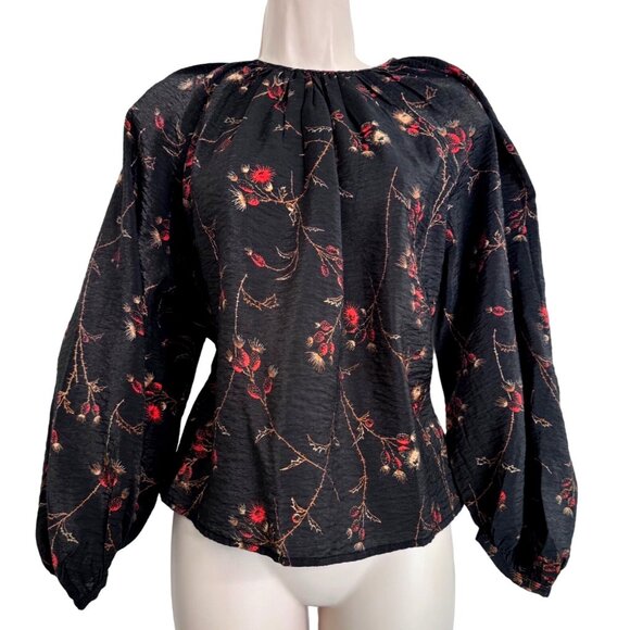 Treasure & Bond Oversized Peasant Size XS Blouse Balloon Sleeves NWT - Picture 10 of 10